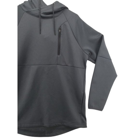 RUSSELL Sweatshirt Men's Long Sleeve Hooded High Neck Pullover Drawstring Gray M - Picture 3 of 10